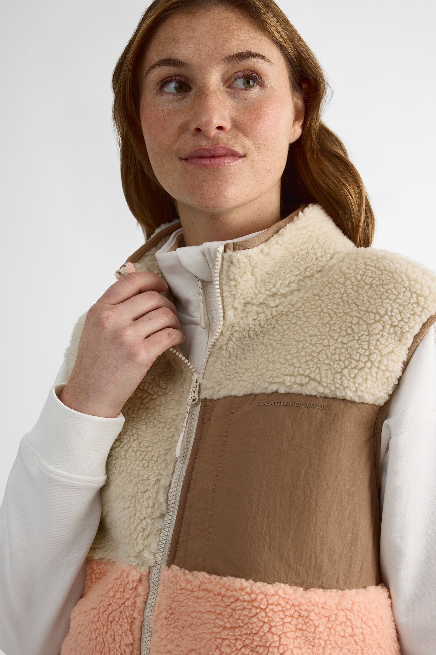 Veste ouatée color block – Femme && ROSE MULTI