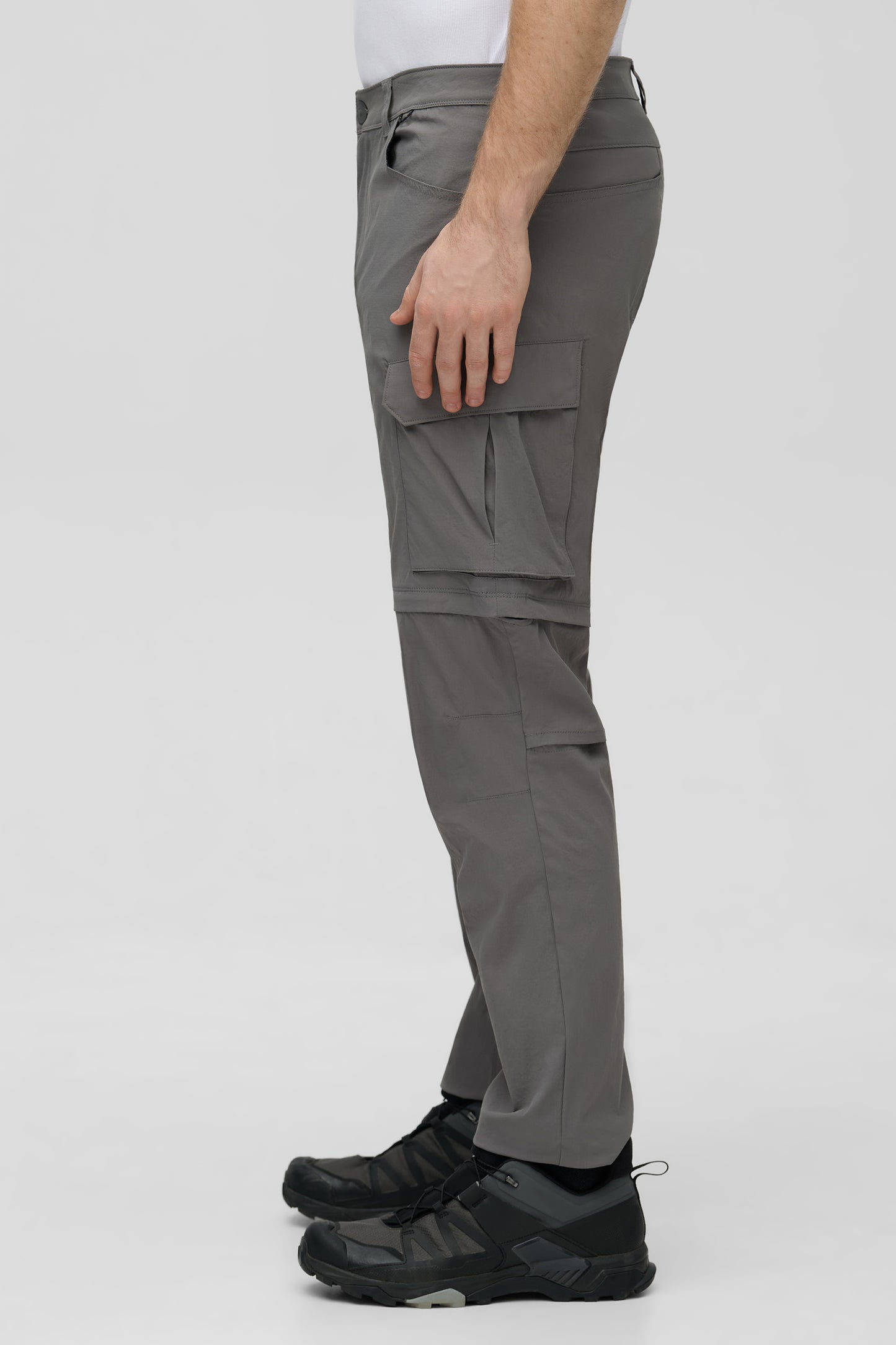 Pantalon cargo convertible à séchage rapide - Homme && GRIS