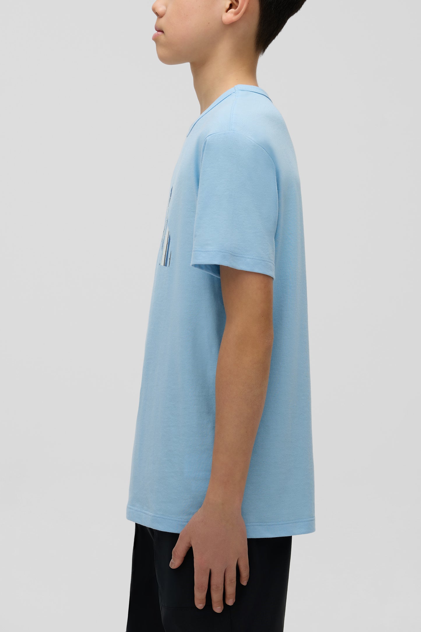 T-shirt sport fait de fibres recyclées - Ado garçon && BLEU PALE