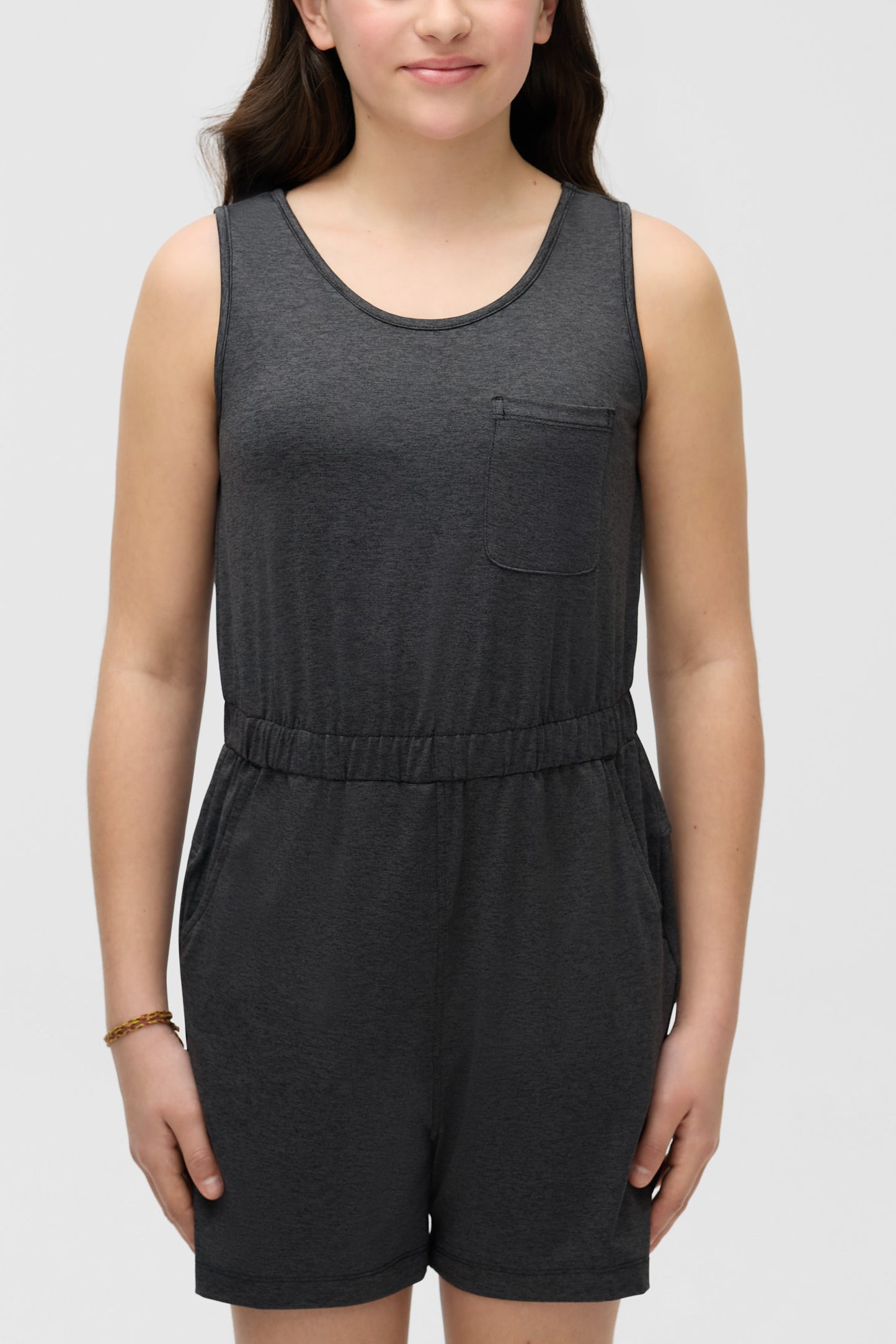 Combi-short évacuant l'humidité - Ado fille && GRIS MIXTE