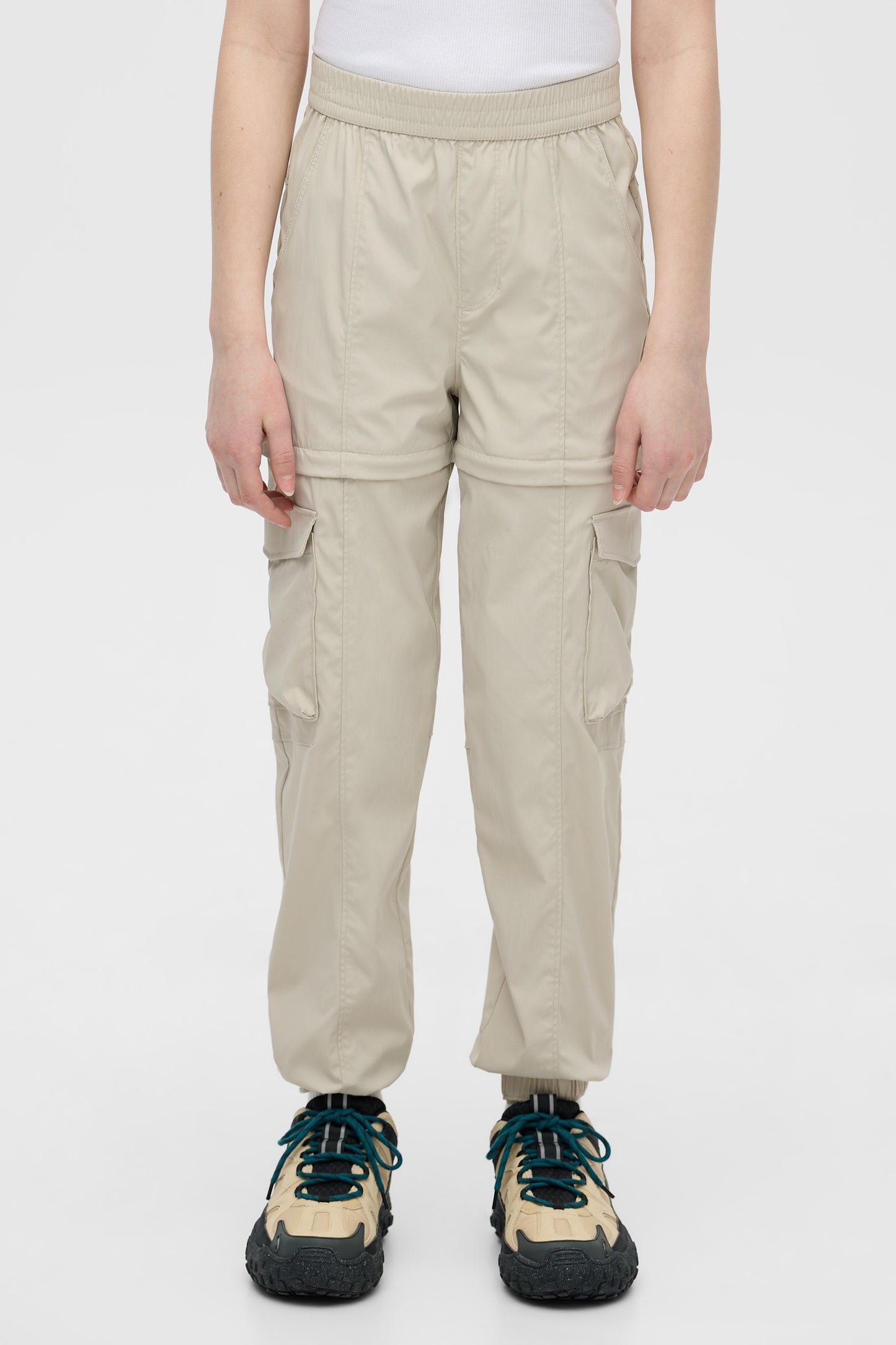 Pantalon cargo convertible antifroissement - Ado fille && GRIS