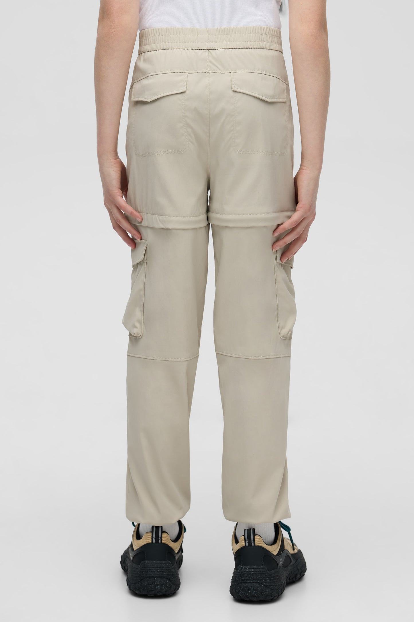 Pantalon cargo convertible antifroissement - Ado fille && GRIS