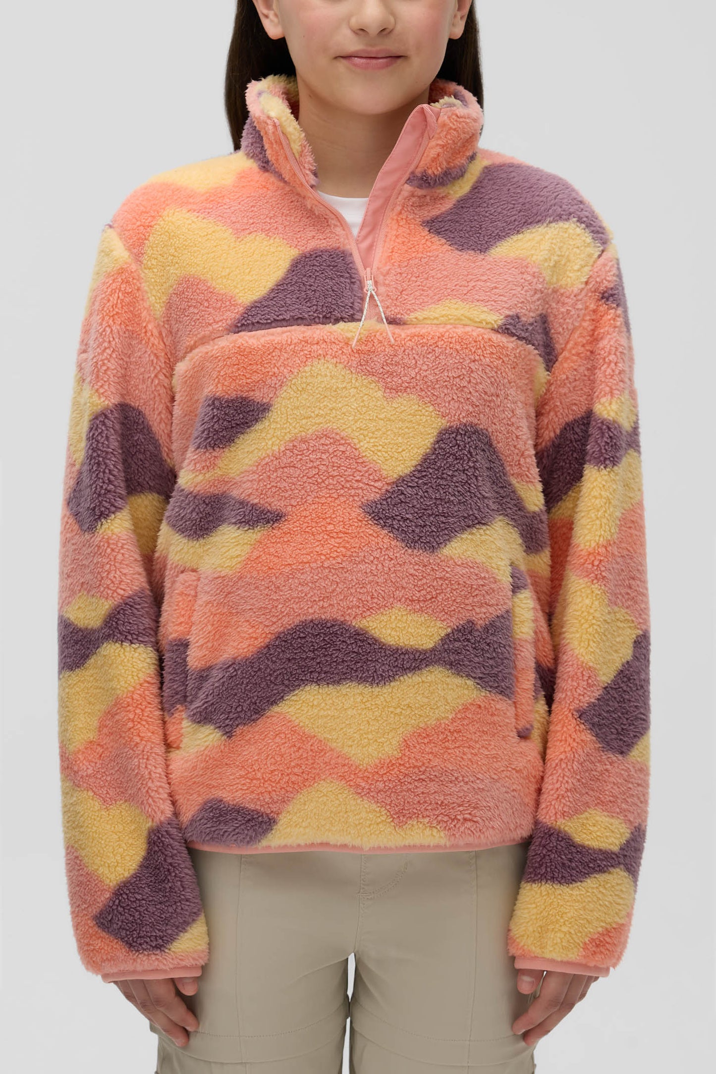 Chandail ultradoux en sherpa - Ado fille && ROSE MULTI