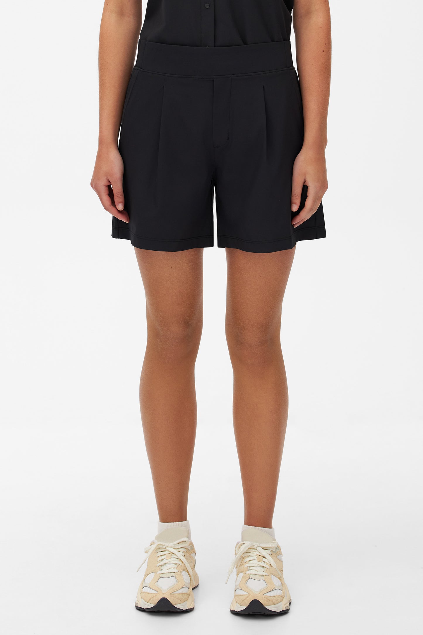 Short extensible antifroissement - Femme && GRIS FONCE