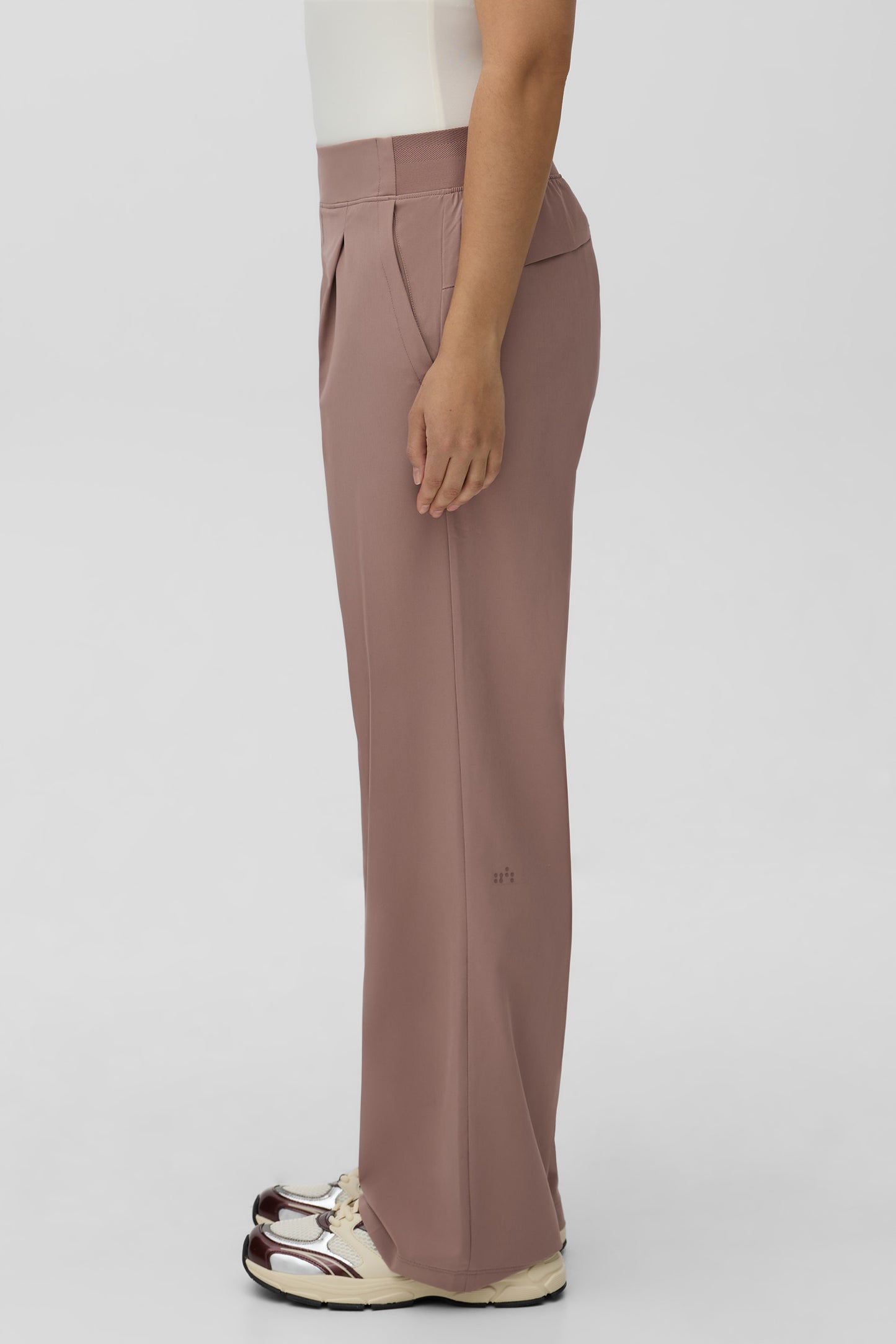 Pantalon extensible antifroissement - Femme && BRUN