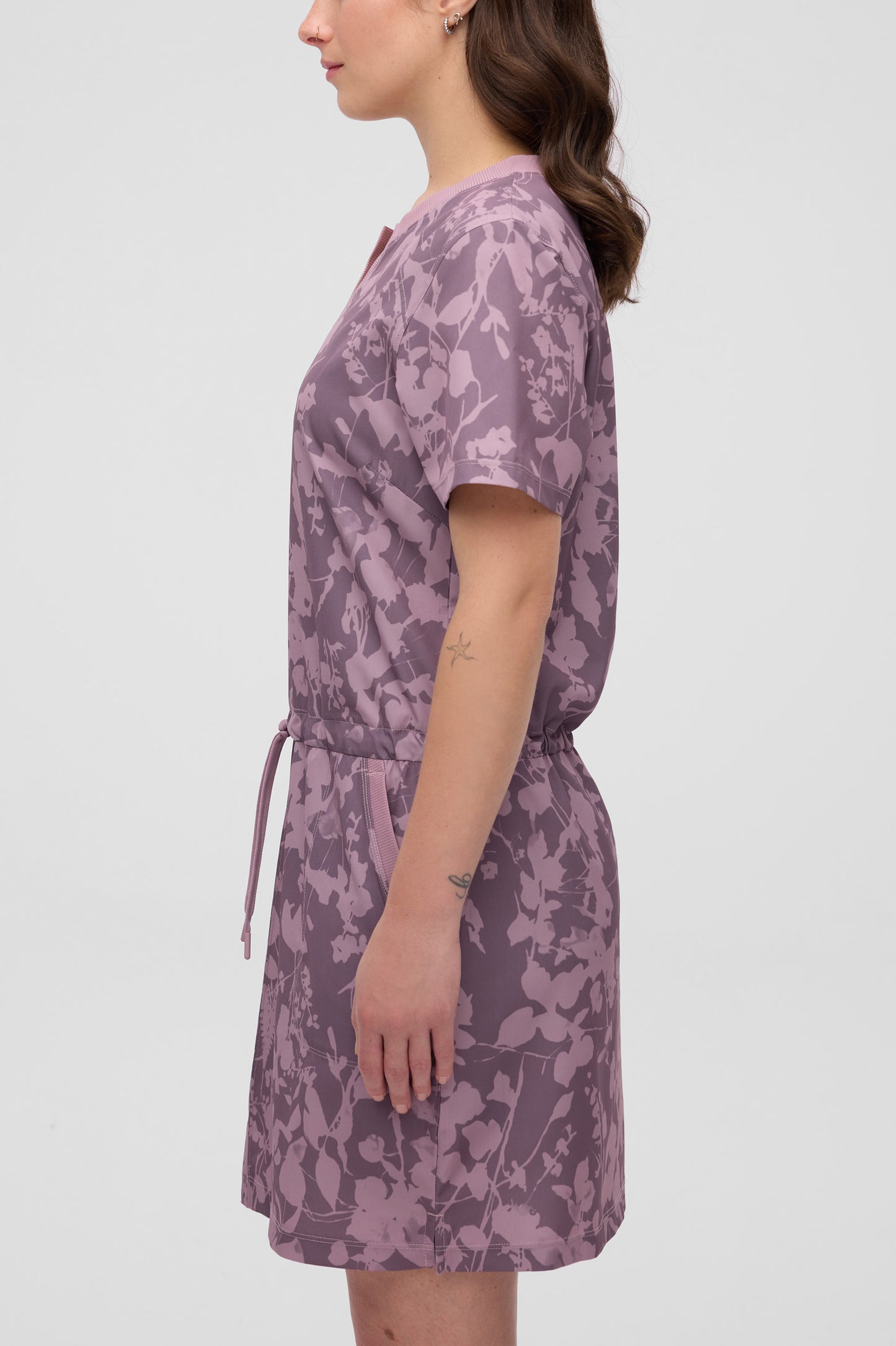 Robe extensible facile d'entretien - Femme && ROSE MULTI