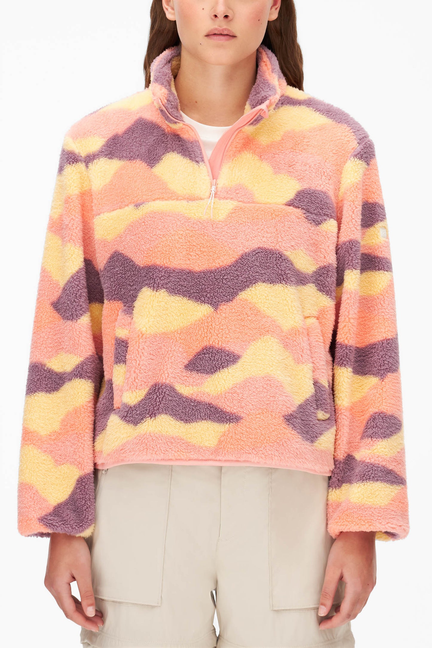 Chandail ultradoux en sherpa - Femme && ROSE MULTI