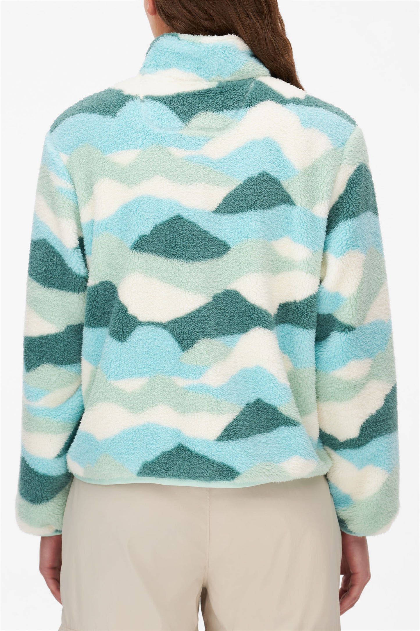 Chandail ultradoux en sherpa - Femme && VERT/MULTI