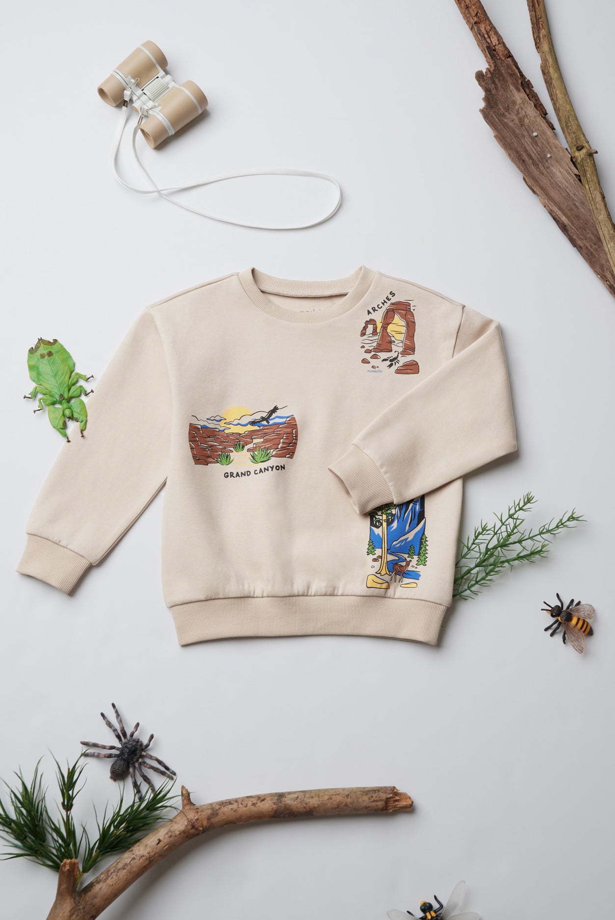 Chandail en coton ouaté confortable - Enfant garçon && BEIGE