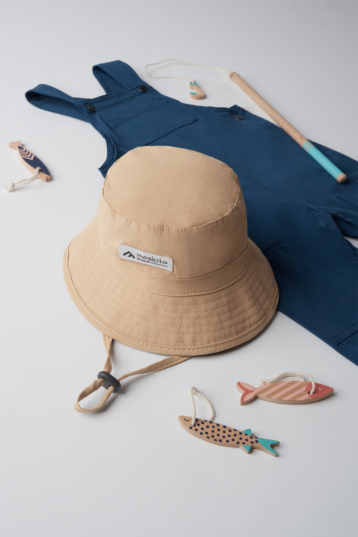 Chapeau cloche coloré en ripstop - Bébé garçon && BRUN