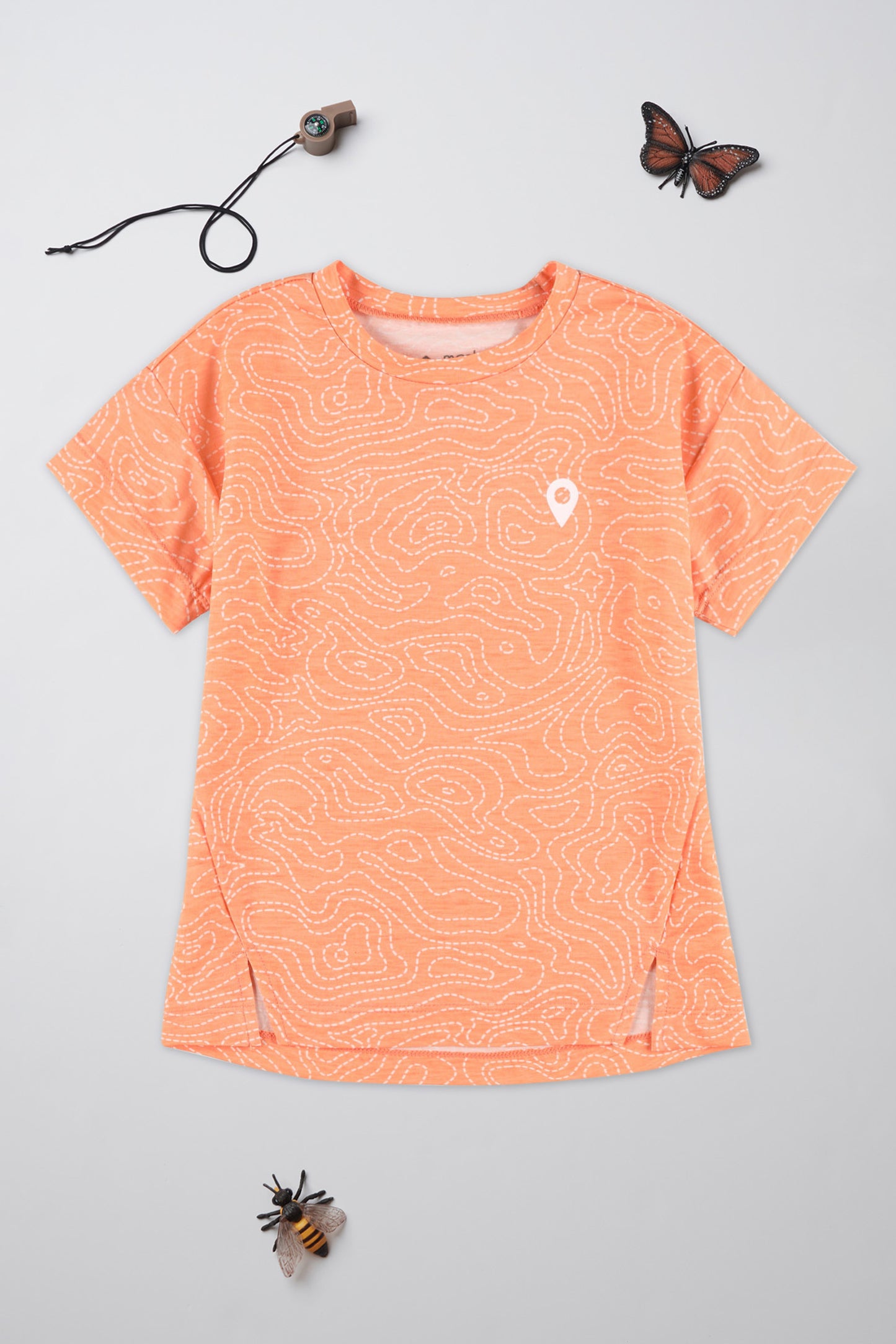 T-shirt léger en lyocell - Enfant fille && ORANGE