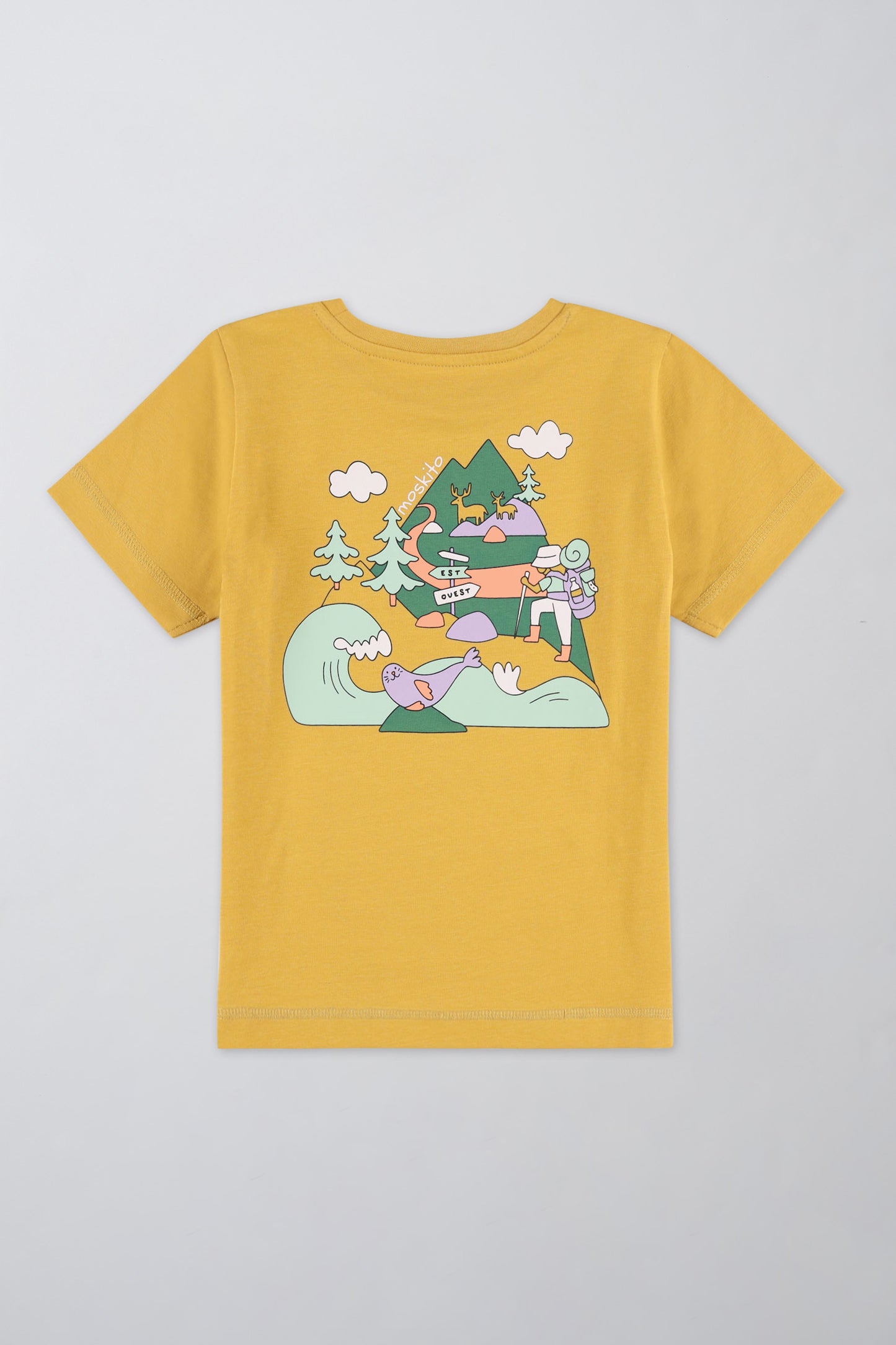 T-shirt respirant en coton - Enfant fille && JAUNE