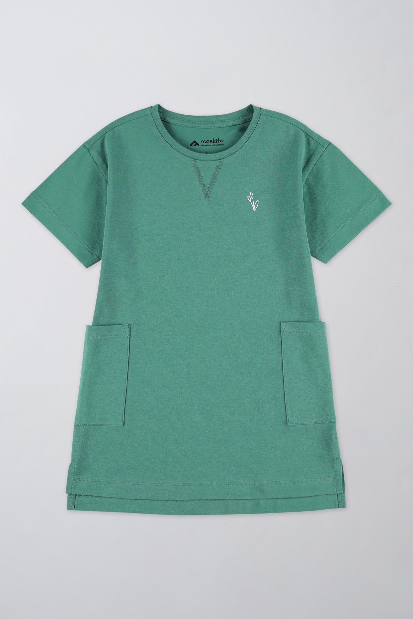Robe t-shirt respirante en coton - Enfant fille && VERT