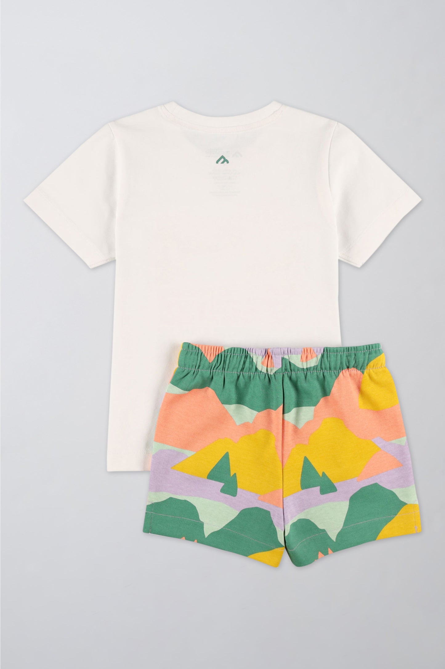 Ensemble coloré avec t-shirt et short - Enfant fille && BLANC