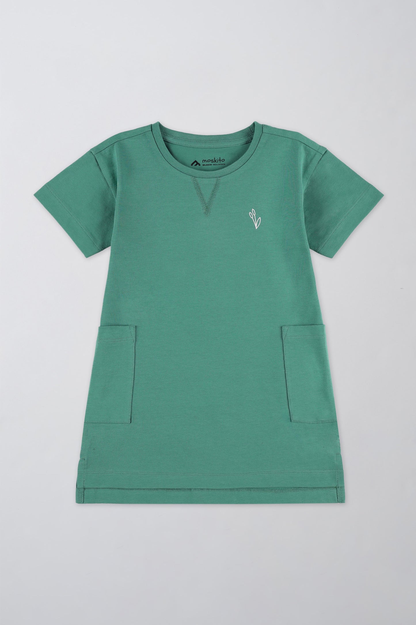 Robe t-shirt respirante en coton - Bébé fille && VERT