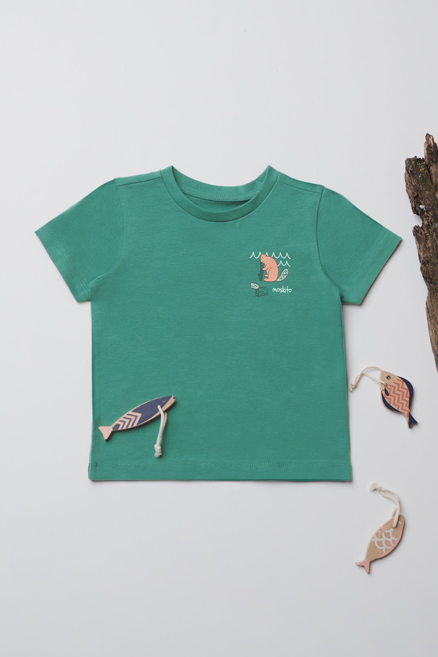 T-shirt respirant en coton - Bébé fille && VERT