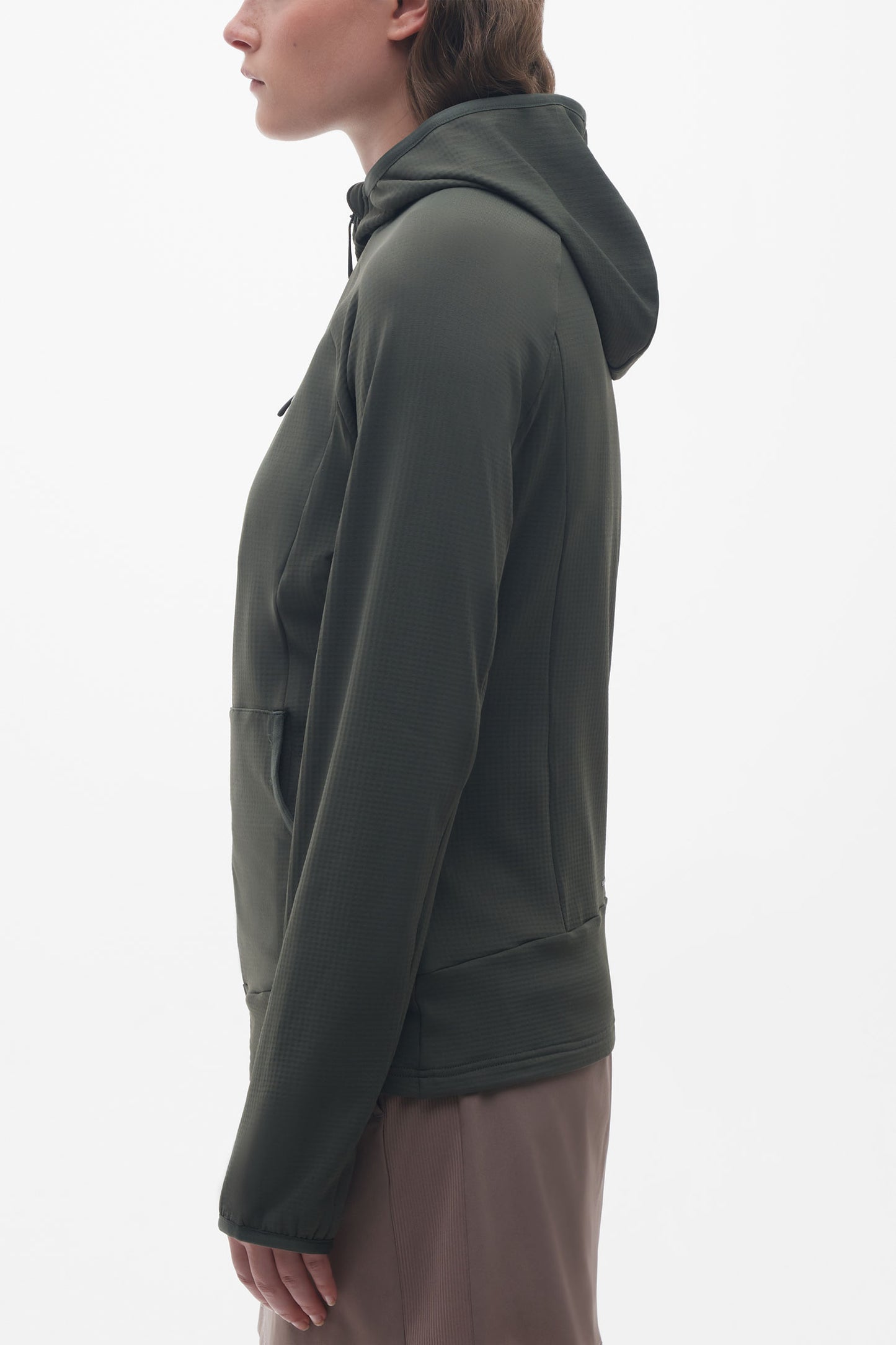Veste à capuchon ultra-extensible - Femme && KAKI