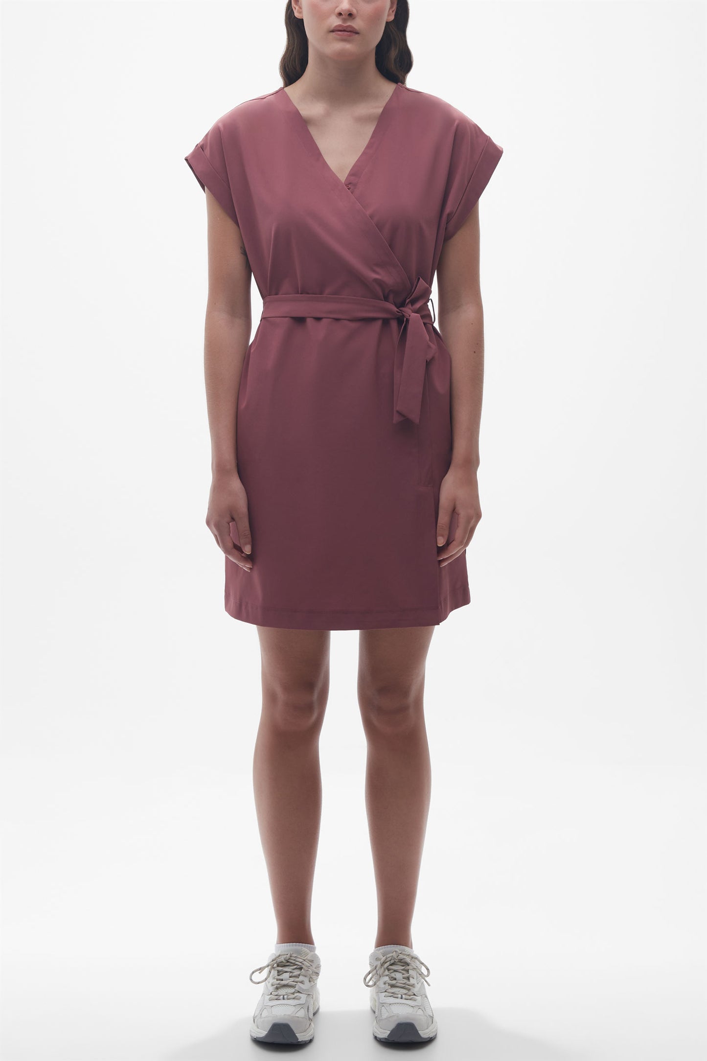Robe portefeuille à séchage rapide - Femme && BOURGOGNE