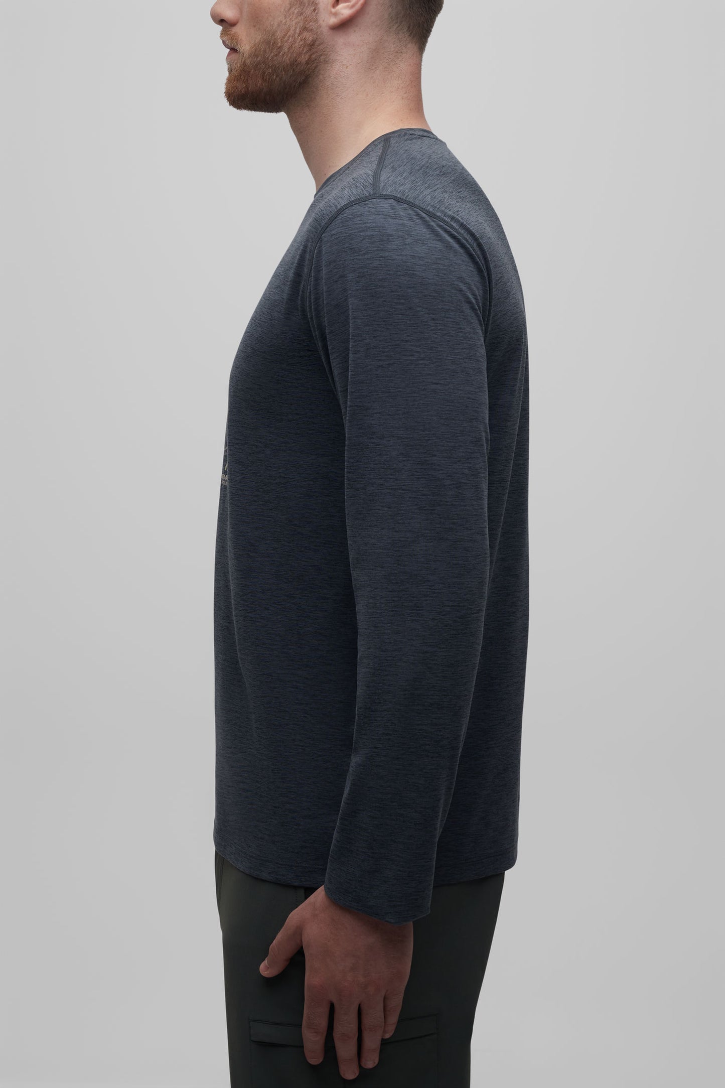 T-shirt ultradoux évacuant l'humidité - Homme && CHARBON MIXTE