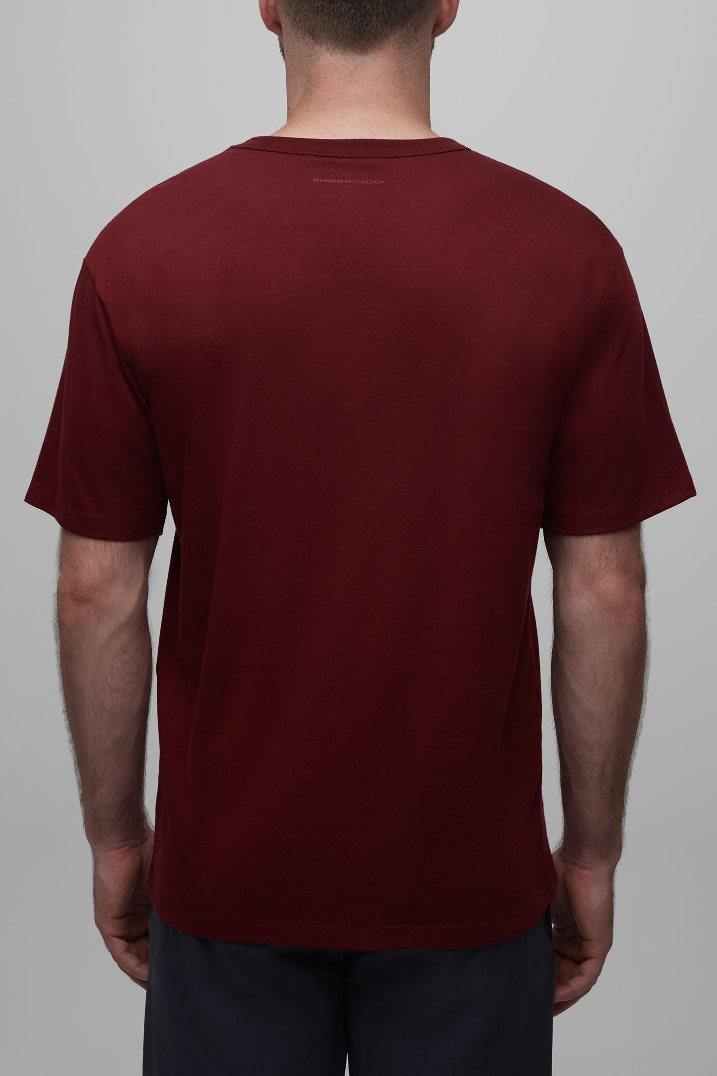 T-shirt en coton recyclé et organique - Homme && BOURGOGNE