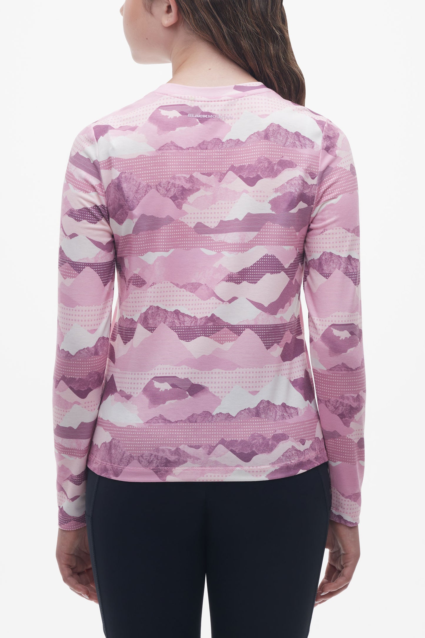 Chandail manches longues mérinos - Ado fille && MAUVE/MULTI