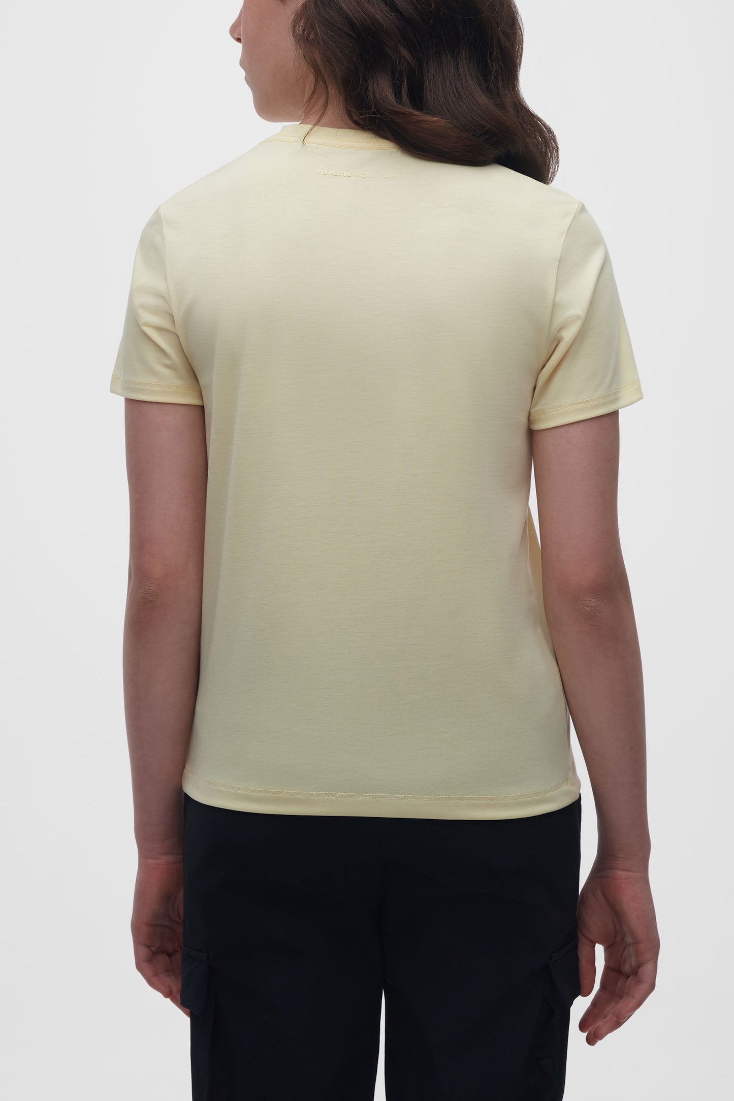 T-shirt col rond lyocell - Ado fille && JAUNE