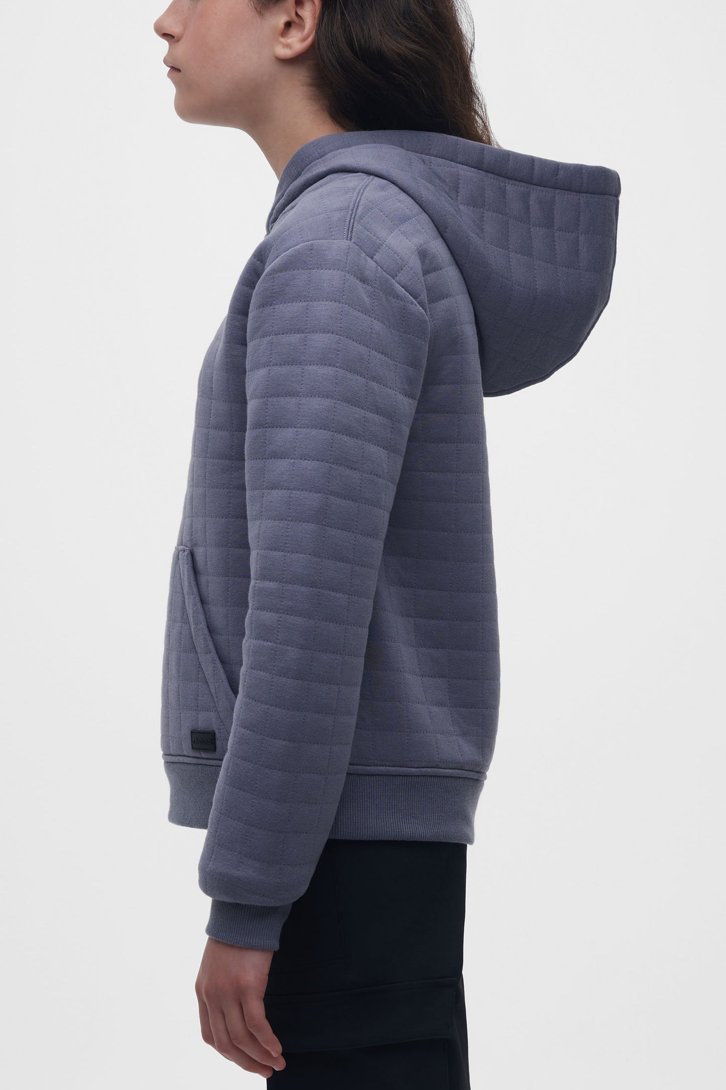 Chandail à capuchon matelassé - Ado fille && GRIS