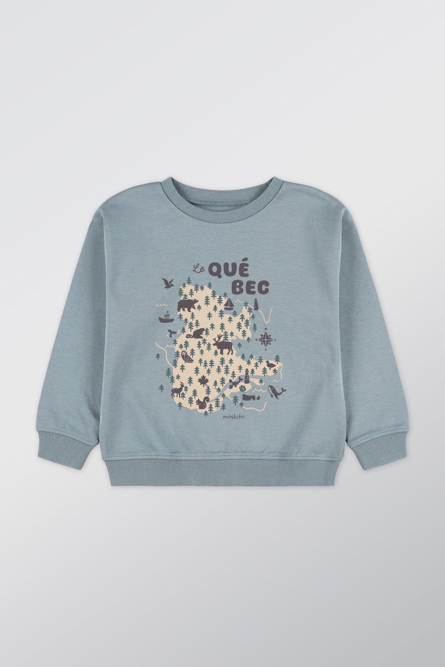 Chandail ouaté respirant en coton - Enfant garçon && BLEU