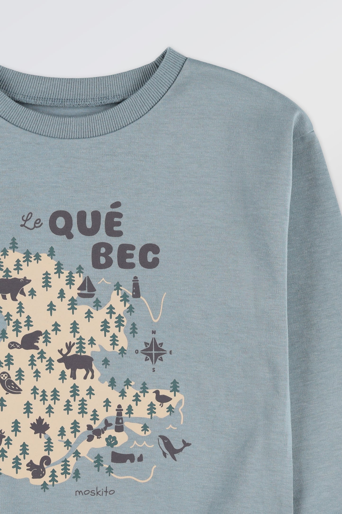 Chandail ouaté respirant en coton - Enfant garçon && BLEU