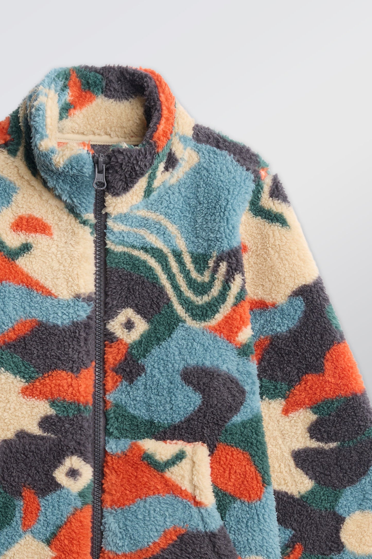 Veste ultradouce en sherpa - Enfant garçon && CHARBON/MULTI