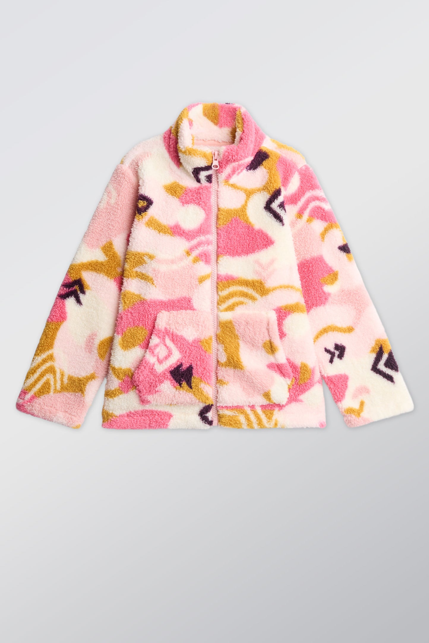 Veste ultradouce en sherpa - Enfant fille && ROSE MULTI