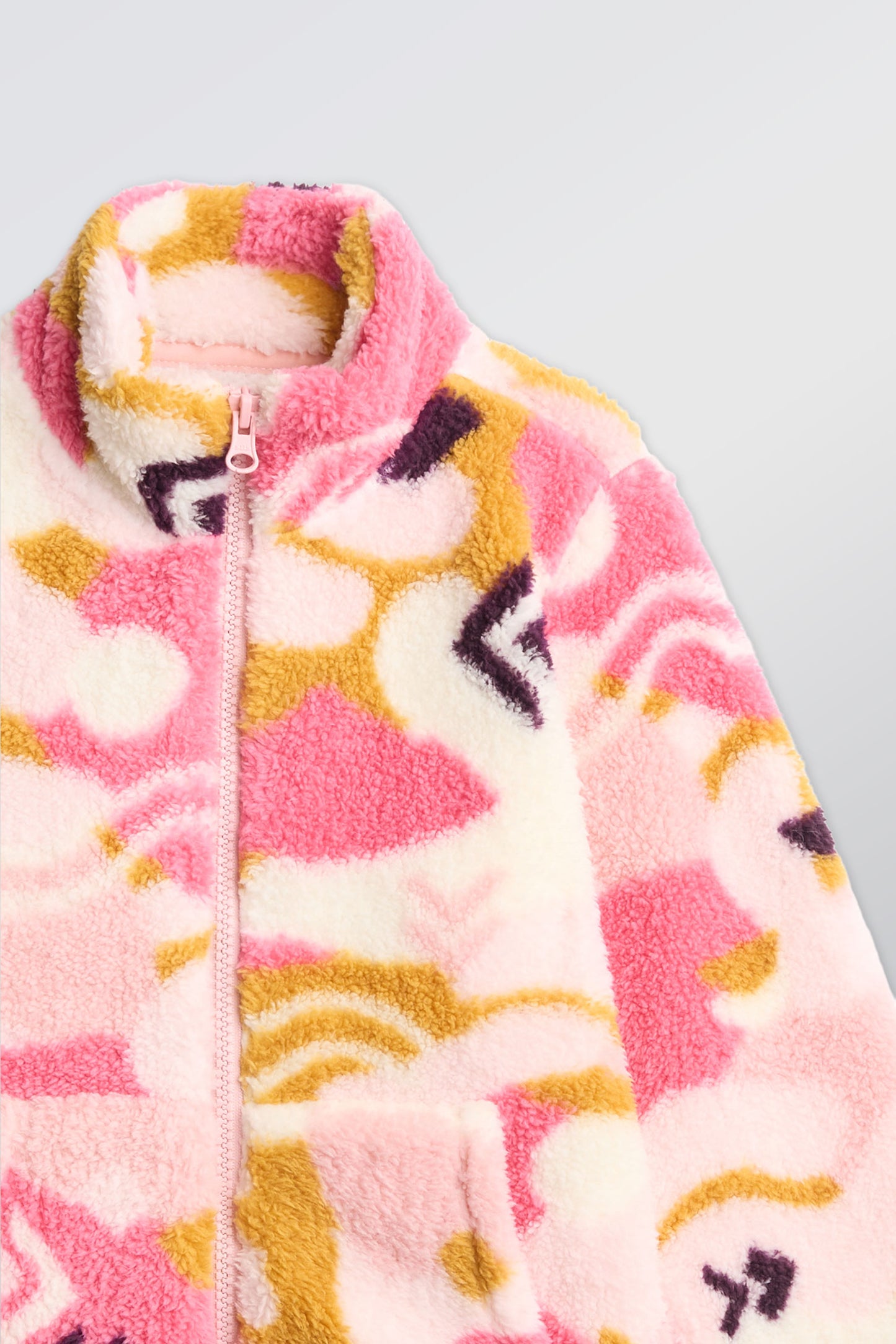 Veste ultradouce en sherpa - Enfant fille && ROSE MULTI