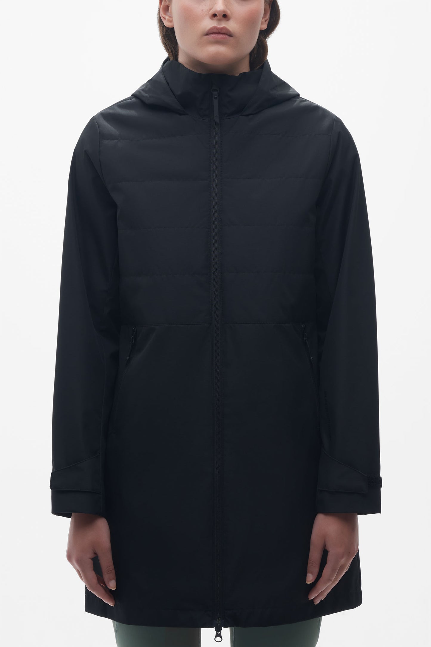 Manteau long 3-en-1 coquille souple - Femme && NOIR