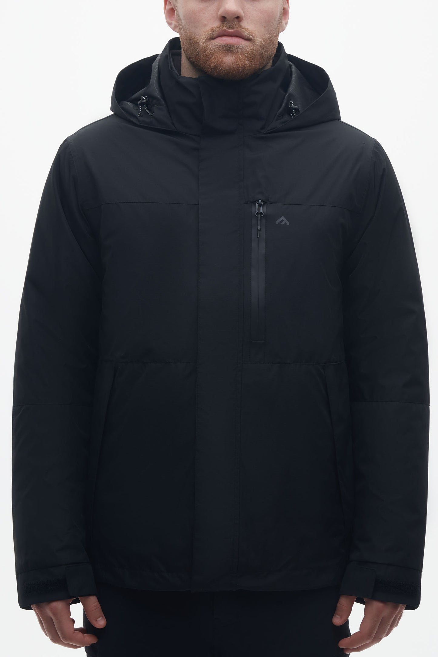 Manteau 3-en-1 coquille rigide - Homme && NOIR