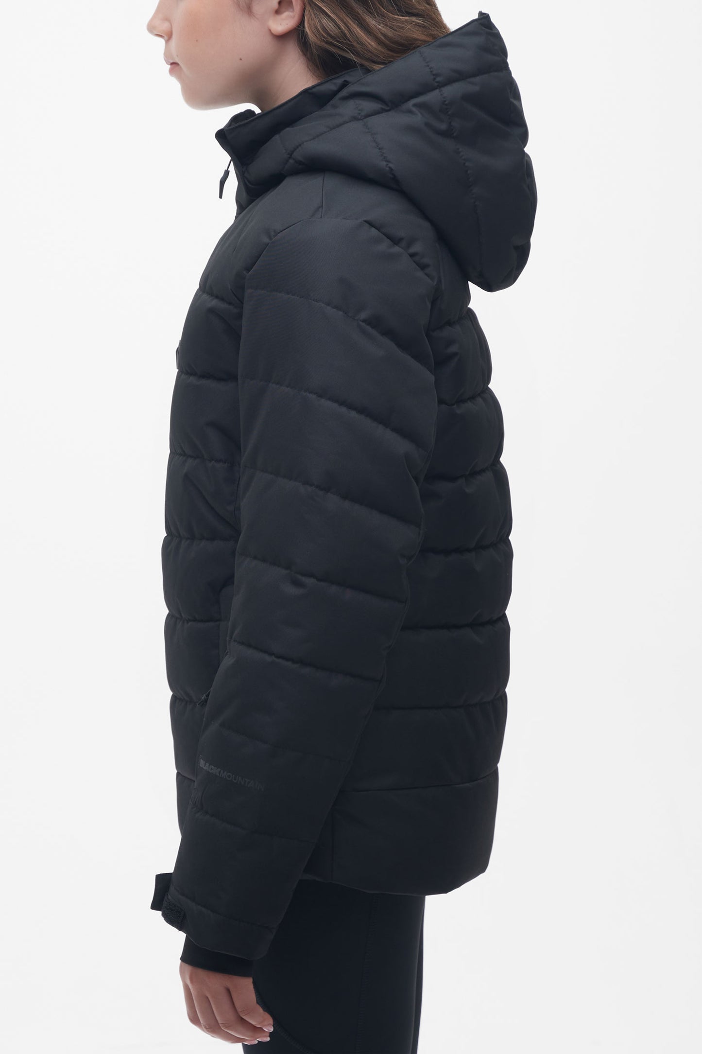 Manteau de ski matelassé imperméable - Ado fille && NOIR