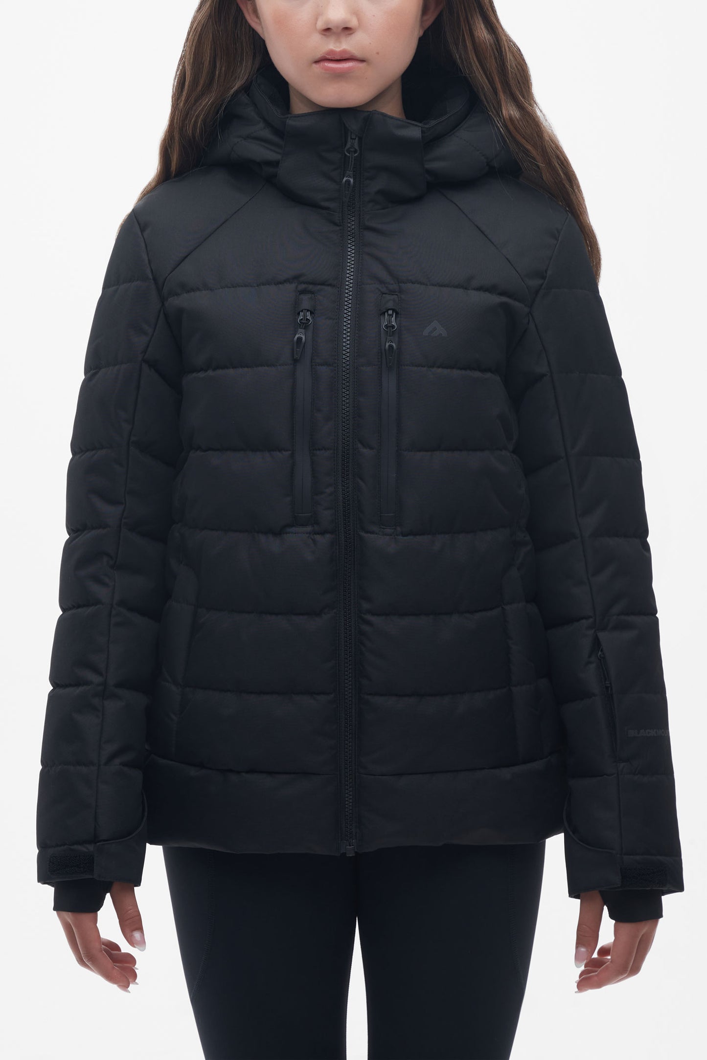 Manteau de ski matelassé imperméable - Ado fille && NOIR