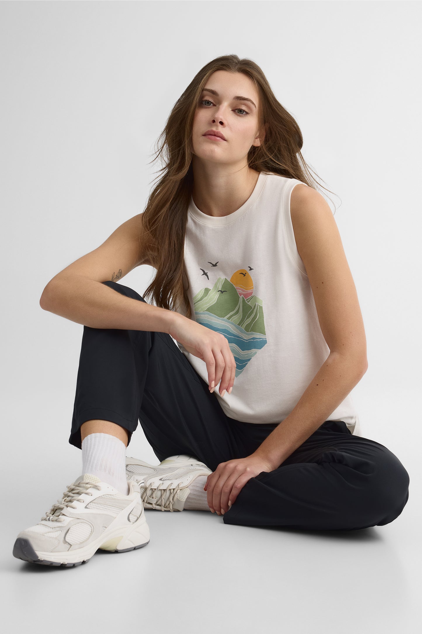 Camisole avec fibres recyclées - Femme && BLANC