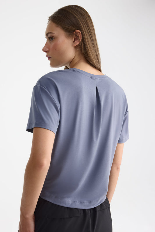T-shirt col rond - Femme && GRIS