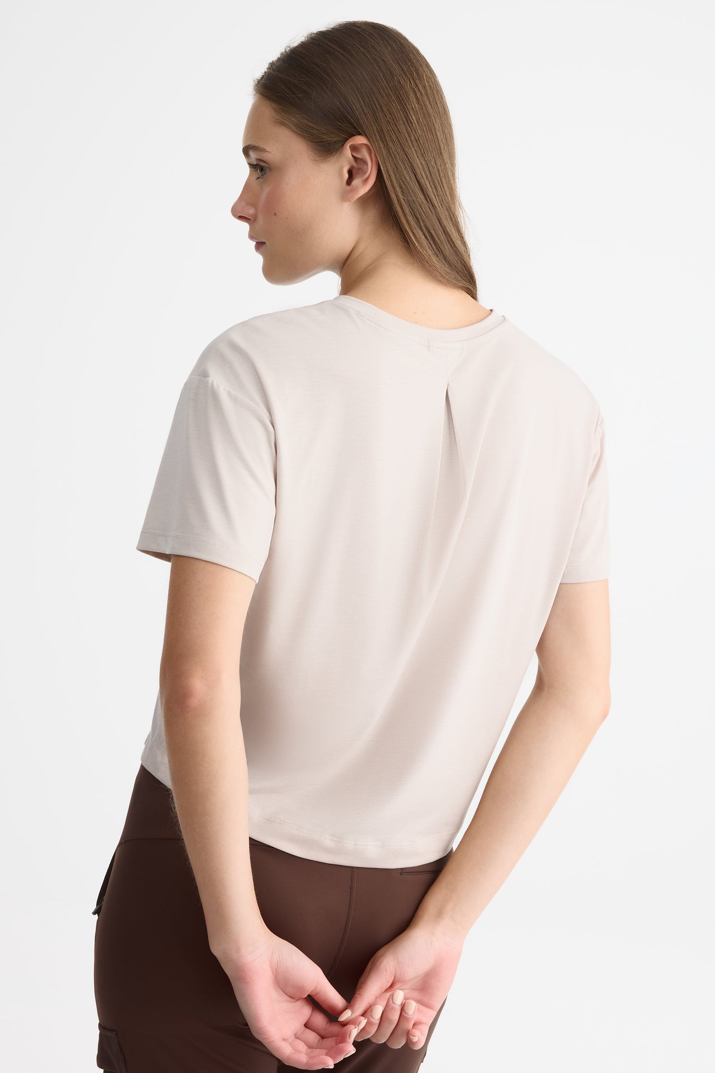 T-shirt col rond - Femme && GRIS PALE