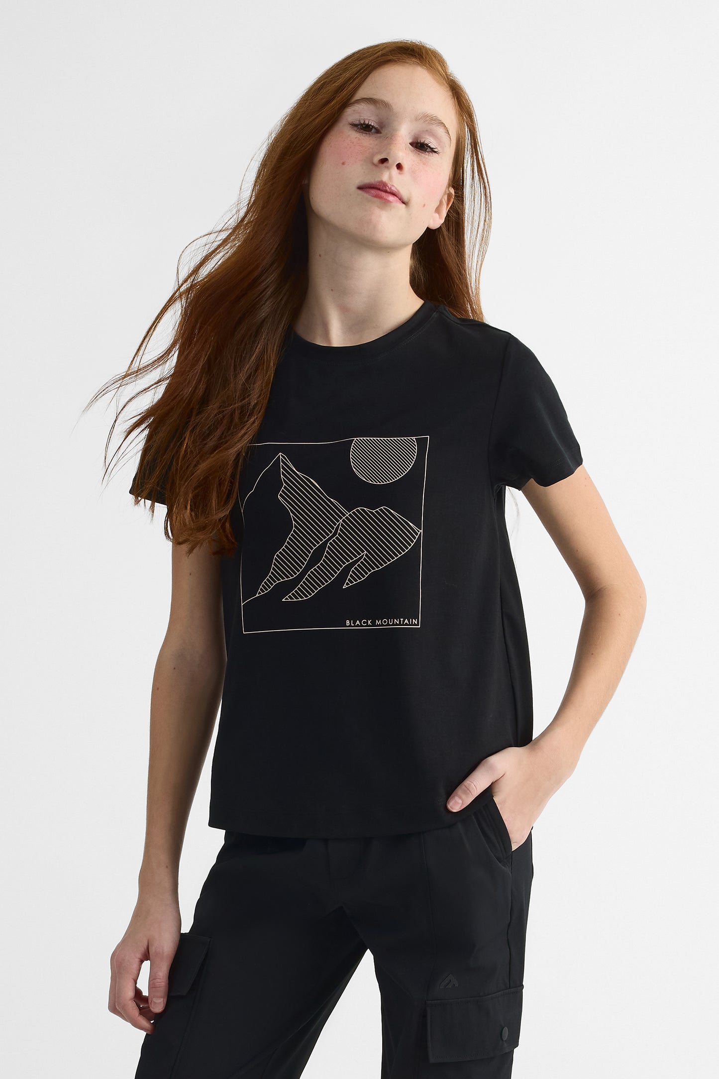 T-shirt en lyocell avec imprimé - Ado fille && NOIR