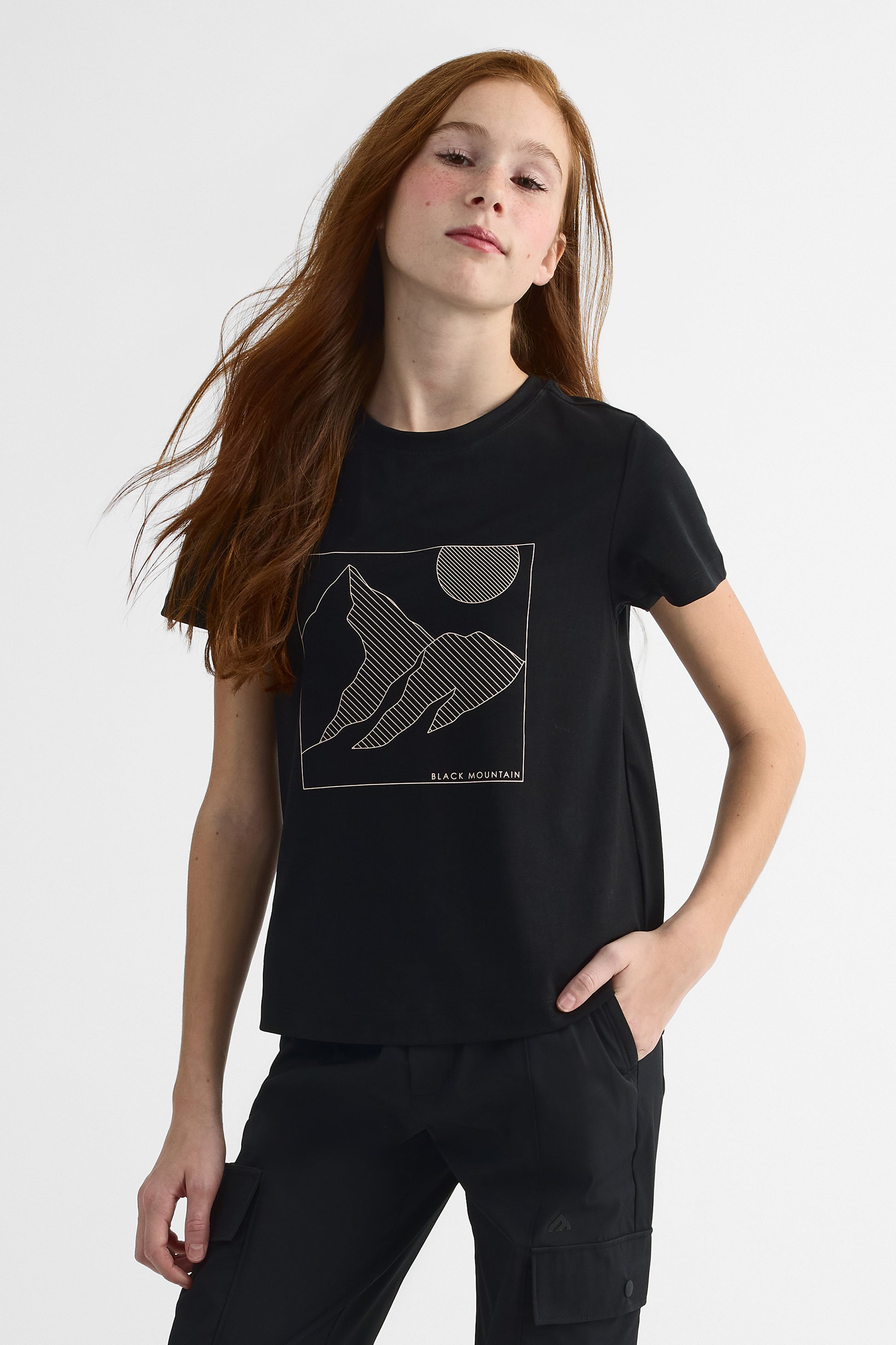 T-shirt en lyocell avec imprimé - Ado fille && NOIR