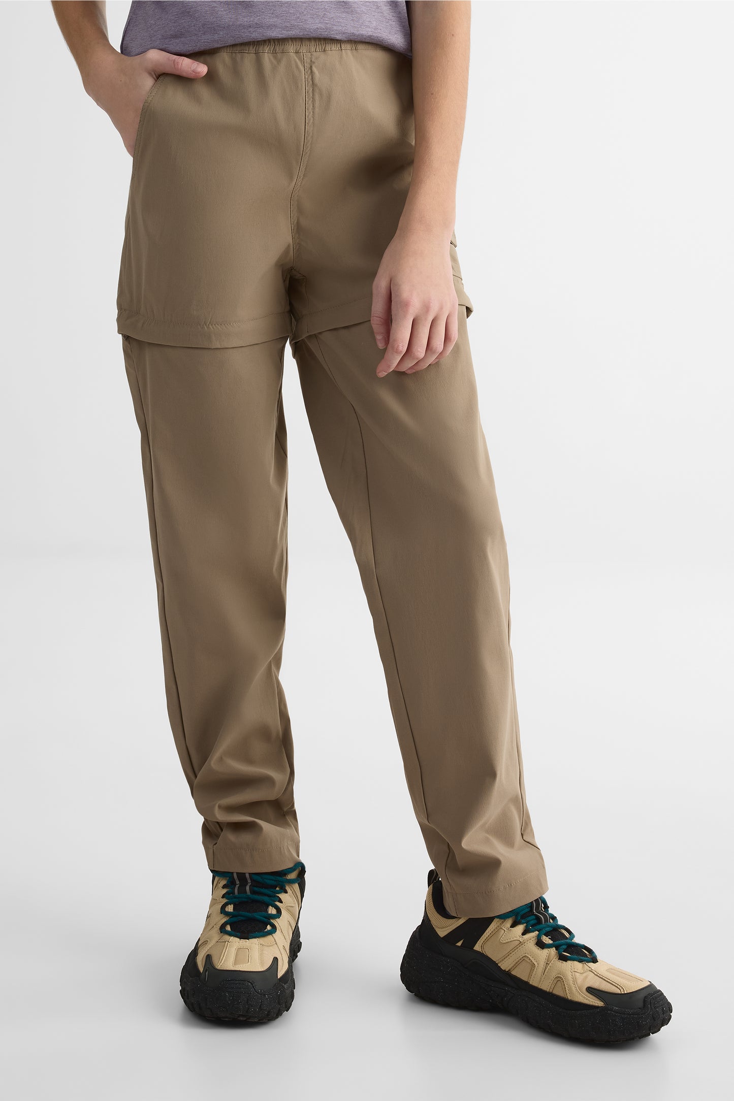 Pantalon décontracté convertible - Ado fille && TAUPE