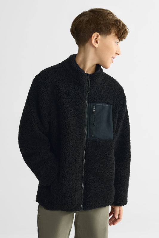 Veste ouatée full zip - Ado garçon && NOIR
