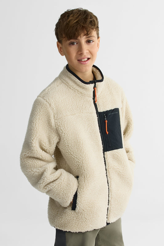 Veste ouatée full zip - Ado garçon && BEIGE/MULTI