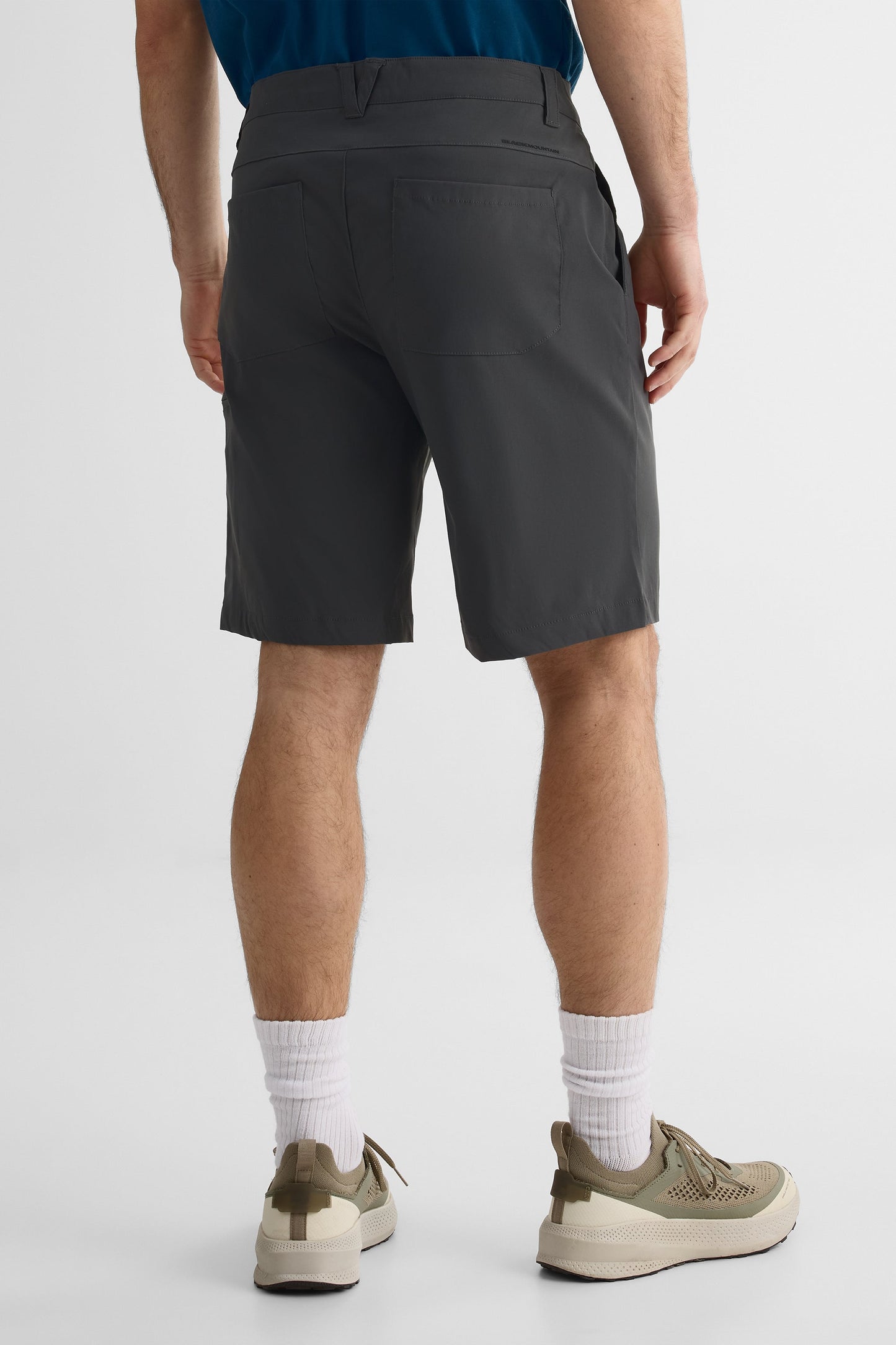 Short homme avec passant pour ceinture - Uni && CHARBON
