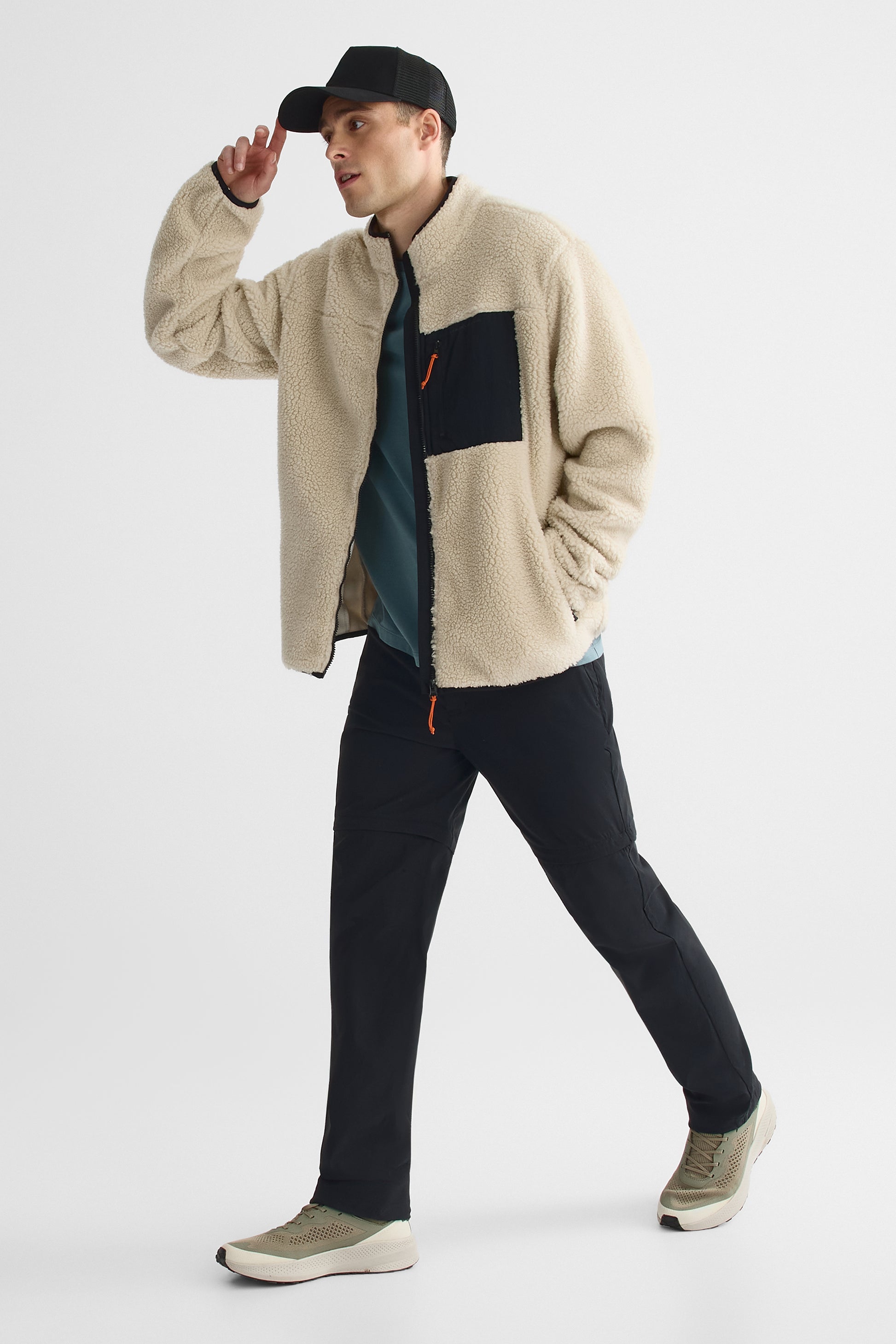Pantalon convertible à séchage rapide - Homme && NOIR