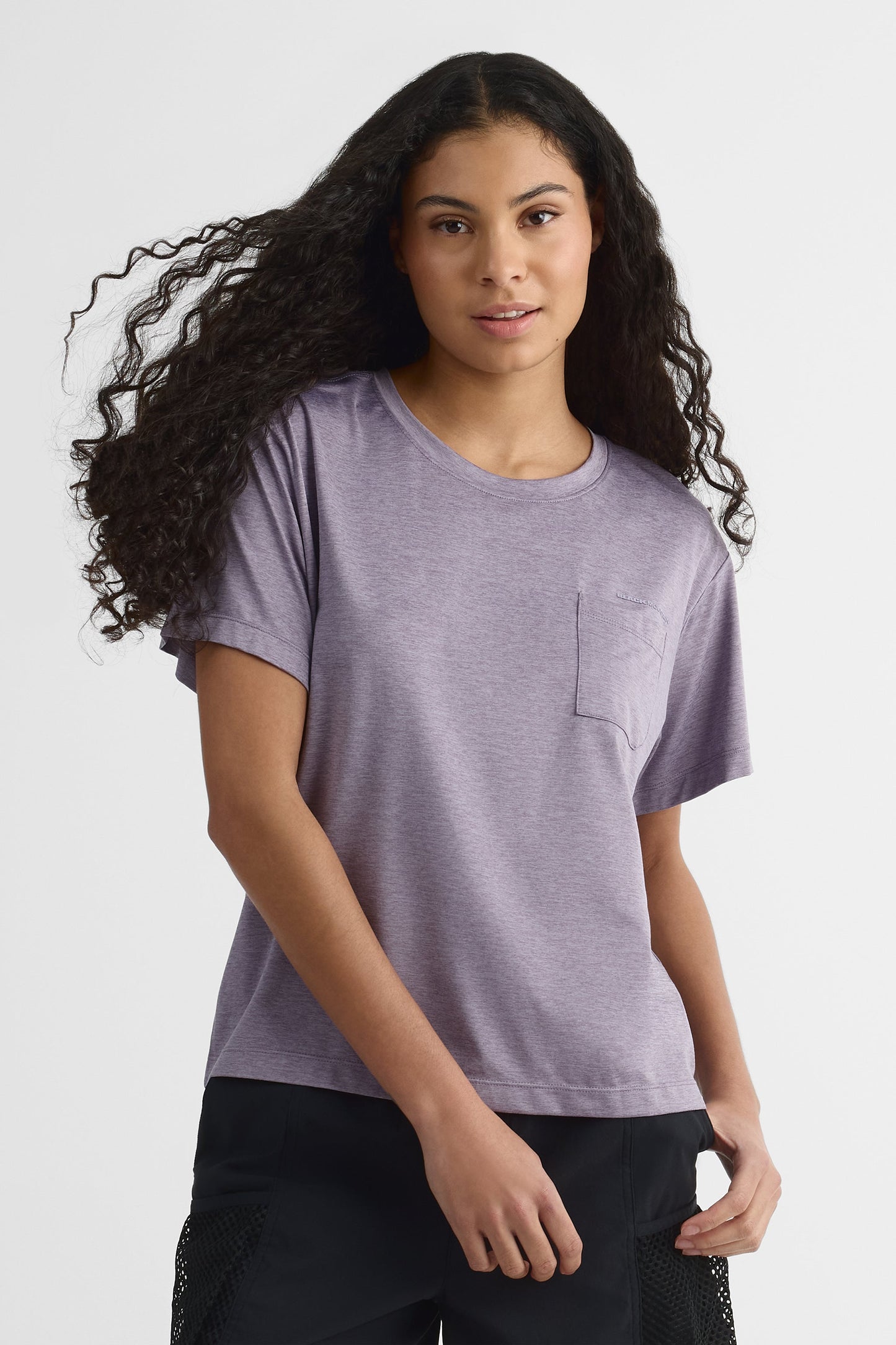 Chandail cropped à manches courtes - Femme && LAVANDE
