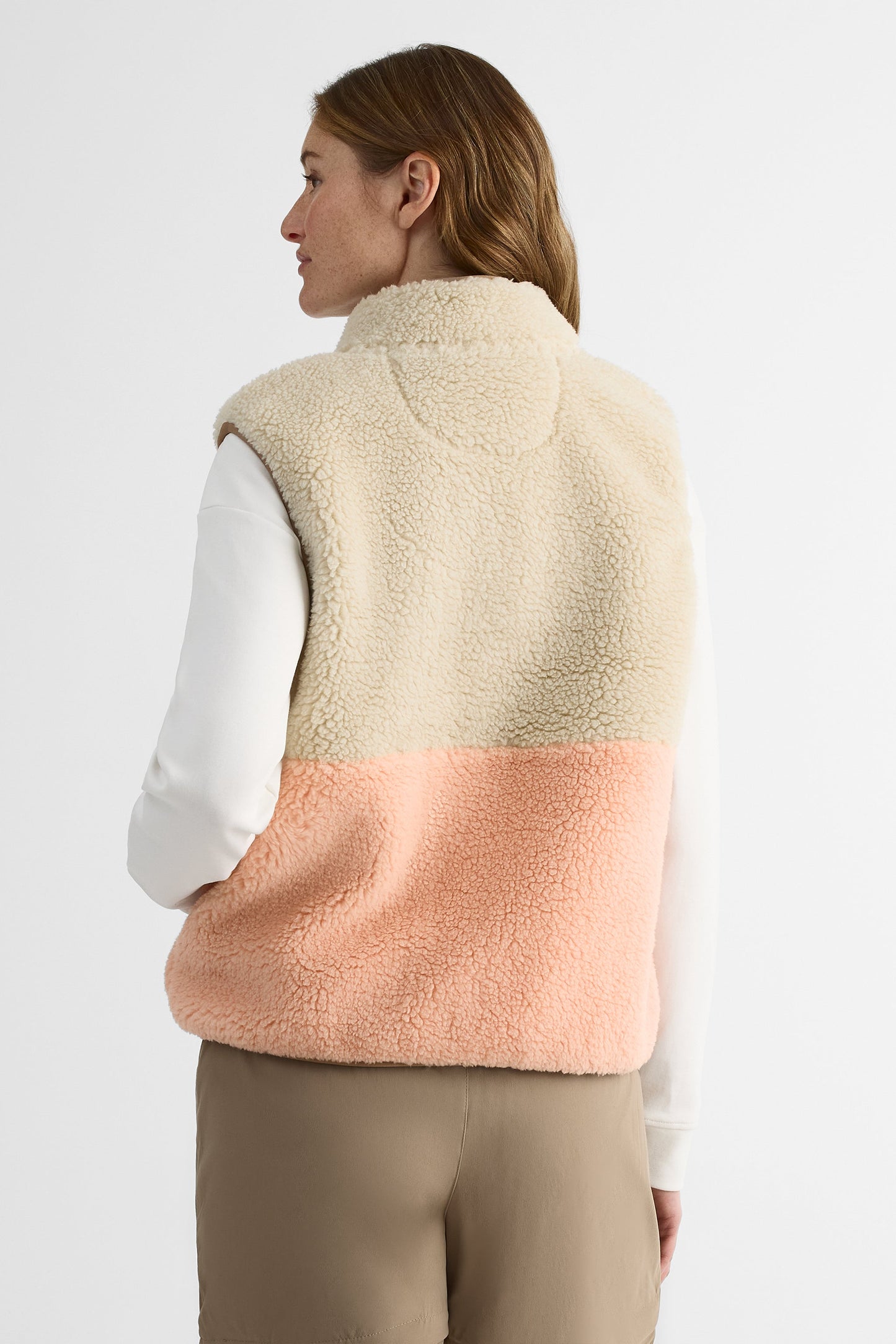 Veste ouatée color block – Femme && ROSE MULTI