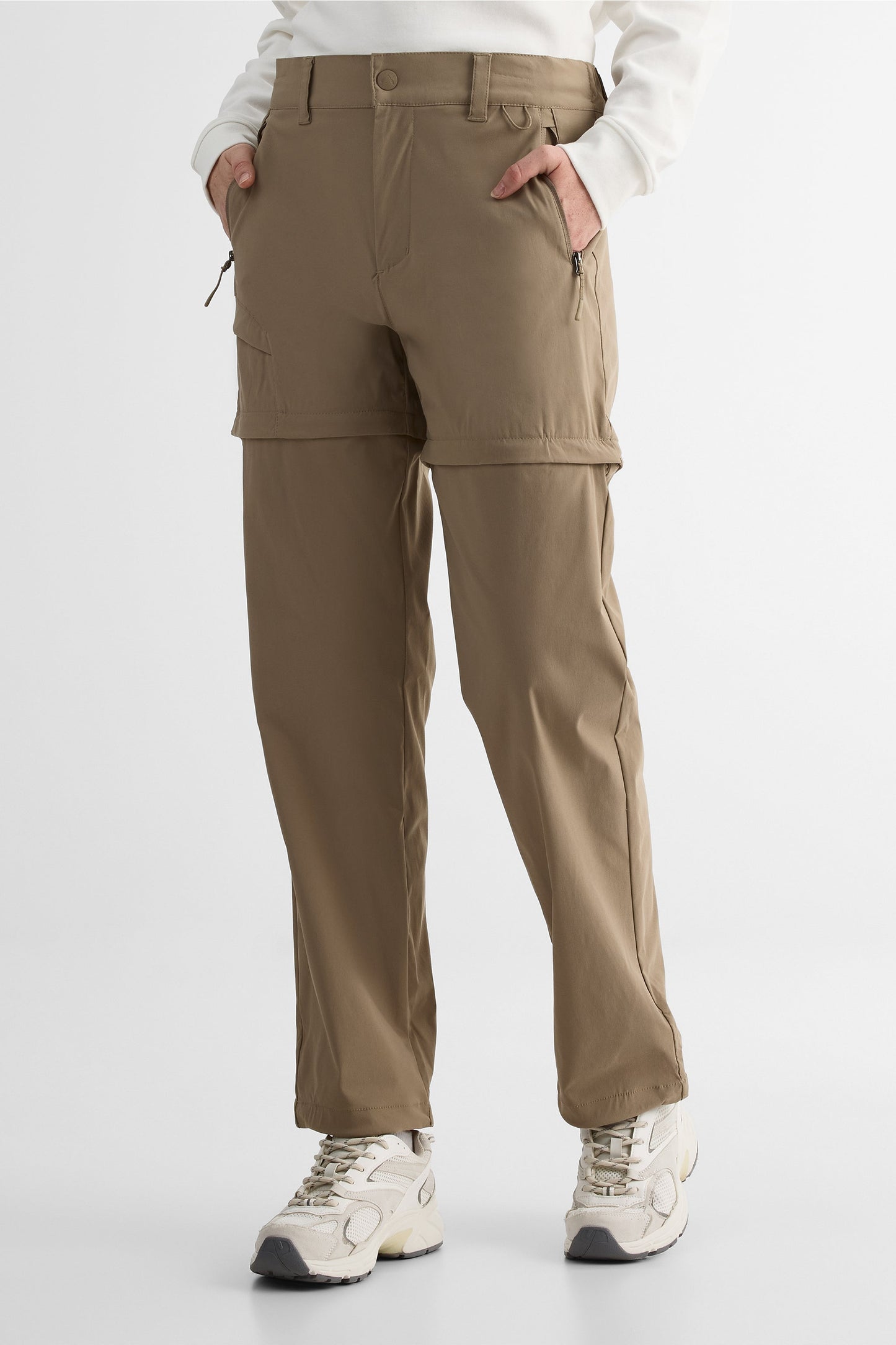 Pantalon convertible ajustable en Drytech - Femme && TAUPE