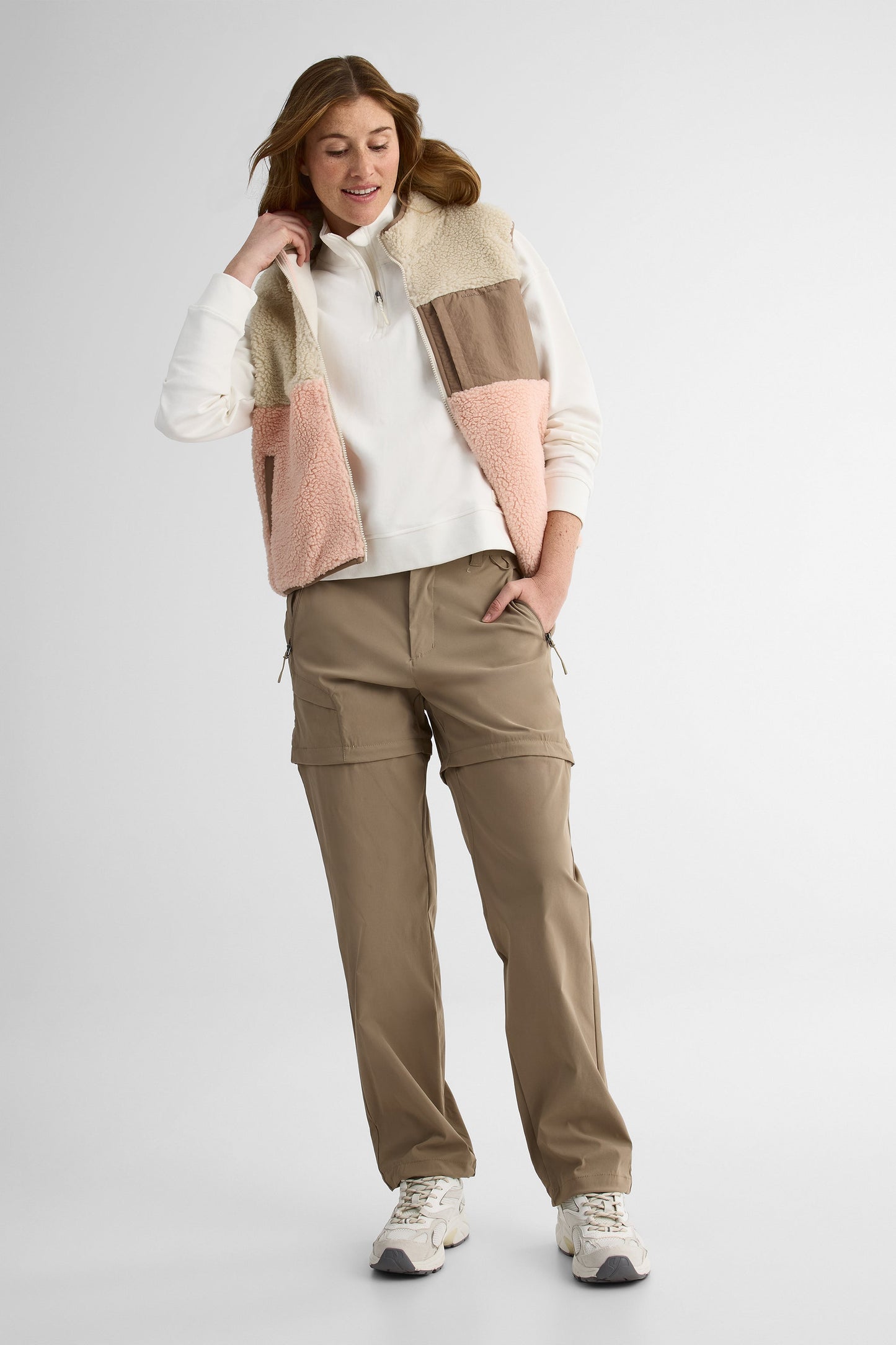 Pantalon convertible ajustable en Drytech - Femme && TAUPE